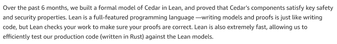 AWS Cedar: a formal model of the Cedar authorisation language in Lean