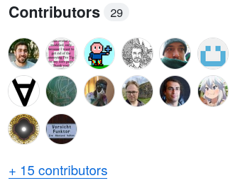 Screenshot of the Liquid Tensor Experiment contributors