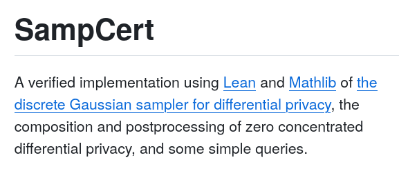 SampCert: verified discrete Gaussian sampler in Lean